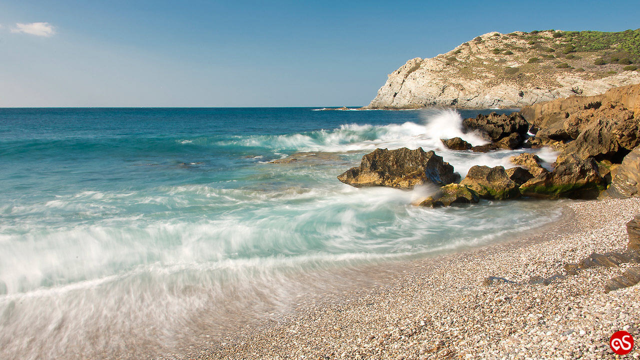 La spiaggia dell'Argentiera in provincia di Sassari